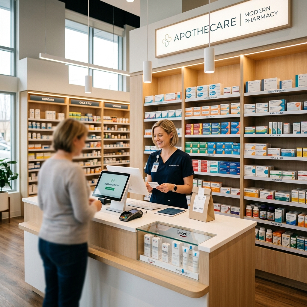 Modern Pharmacy Counter